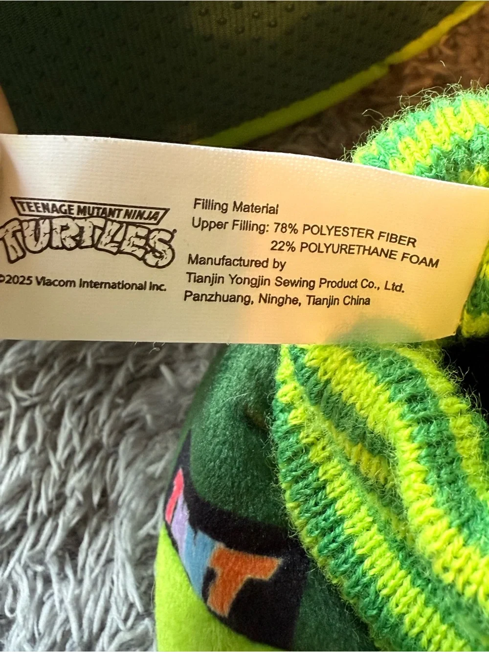 Teenage Mutant Ninja Turtles Plush Slippers - Red & Blue Masks Boys 5-6‎ New